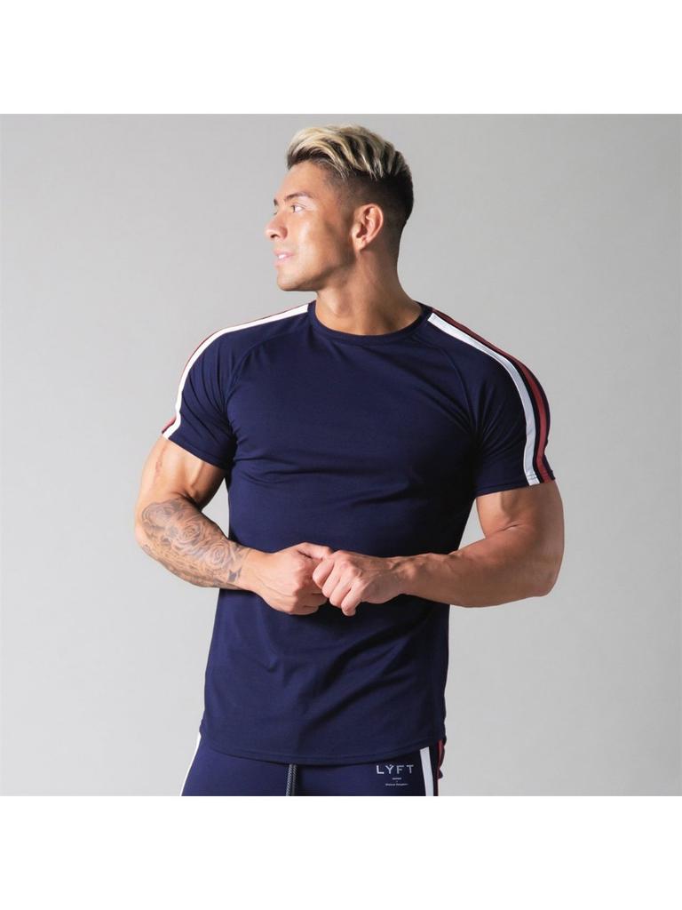 Red Gym Fitness 3D Printed T-shirt Men Running Sport Skinny Shirt Short Sleeve Tops Summer Male Bodybuilding Training Clothing