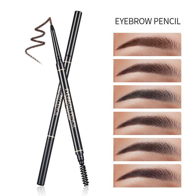 1.5mm Ultra-Fine Double-Ended Eyebrow Pencil Waterproof Smudge-Proof for Natural Brows