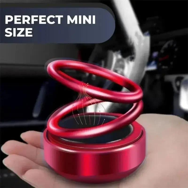 Solar Car Carrying Fragrance Air Freshener Perfume Double Ring Rotary Decoration Automobile Interior Air Outlet Diffuser