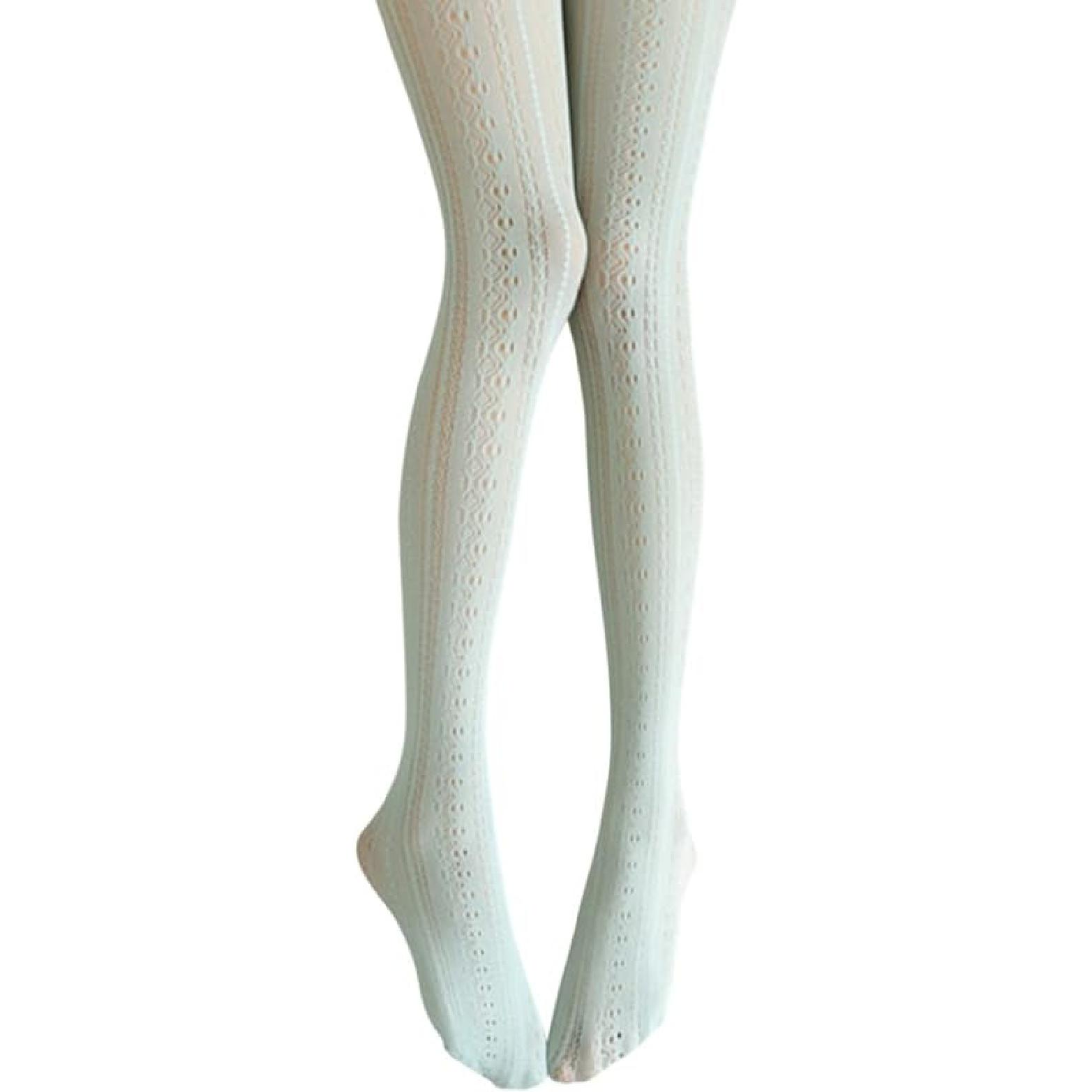 

Женские колготки с высокой талией, ажурные чулки, подтяжки, колготки, сетчатые колготки до бедра, чулки, леггинсы One Size зелёный