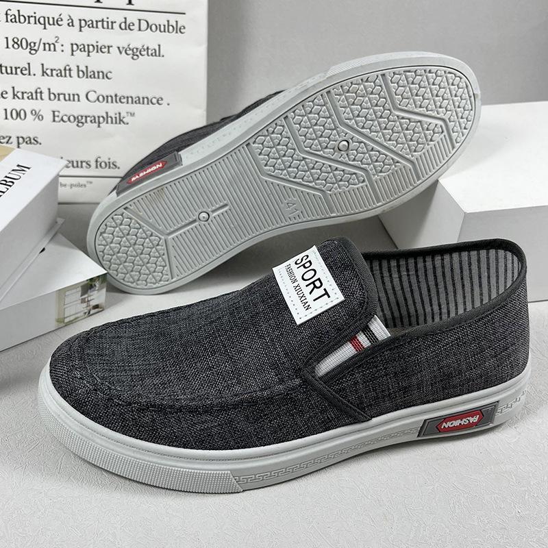 spring and summer comfortable breathable canvas shoes men's outdoor casual fashion sports shoes one-pedal cloth shoes