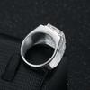 Nouvelle Bague Hip-Hop Homme en Acier Inoxydable 316 Dorée Incrustée de Zircon 3A de Luxe