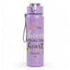 1PC Trust In Jehovah Floral Wreath 750ml Color Plastic Sports Water Bottle Leakproof Flip Straw Lid Suitable for Sports Office Home Use