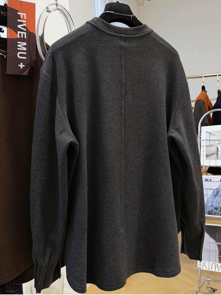 2025 Women's High-Grade Brushed Loose Long-Sleeve T-Shirt - Autumn/Winter Casual Lazy Style