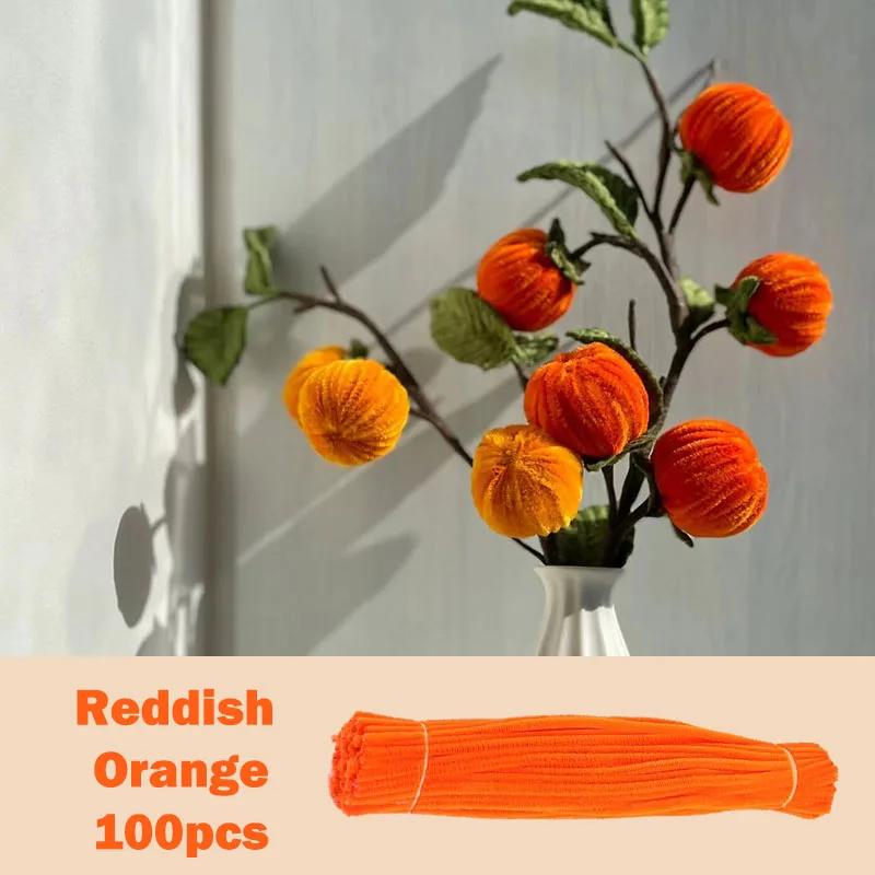 100Pcs Colorful Chenille Stems Pipe Cleaners Plush Tinsel Stem Wired Twist Sticks Hair Strip Diy Craft Educational Toys Handmade