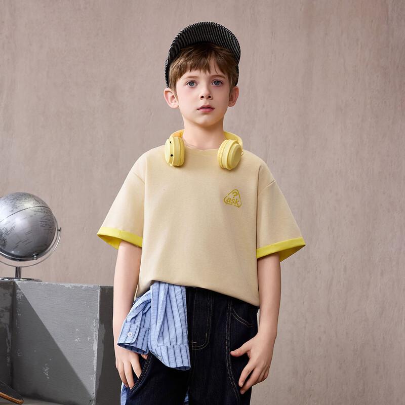 ASK JUNIOR Boys' Breathable Short-Sleeved T-Shirt