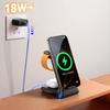 3in1 Wireless Charger Charging Station with MagSafe - Black