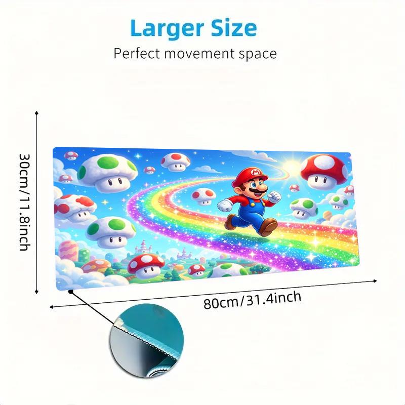 Mario Color Mouse Pad Large Gaming Table Cushion Non-slip Laptop Tablet Big Mousepad XXL Mat Mini PC Playmat With Lock edge