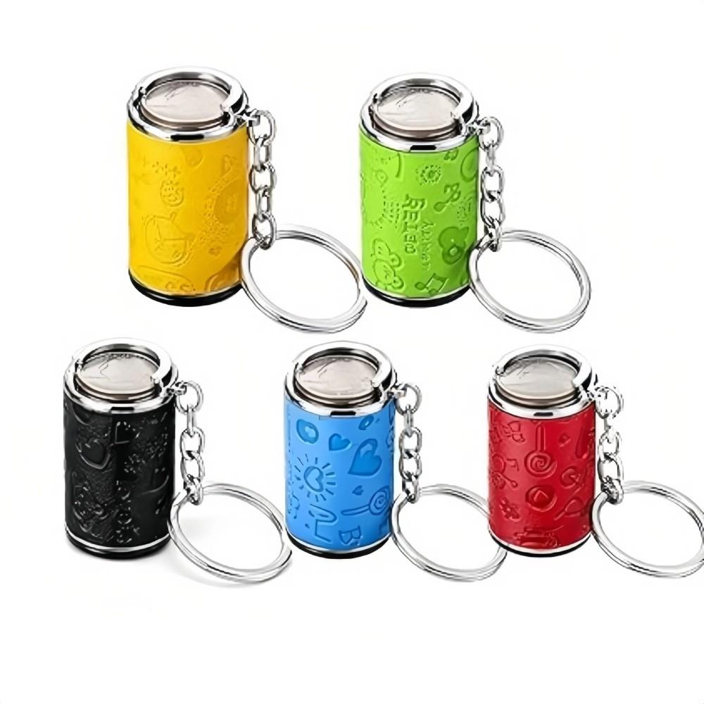 2-in-1 Coin-holding Jar Keychain with Snap Closure Coin Holder  for Supermarket Cashier