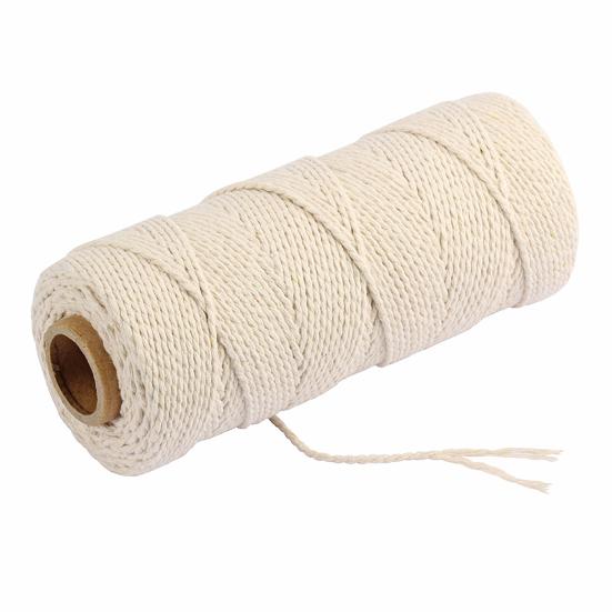 1 Roll DIY Cotton Thread Natural Material Soft Touch Cuttable Good Strength No Odor Binding Anti-break Crocheting