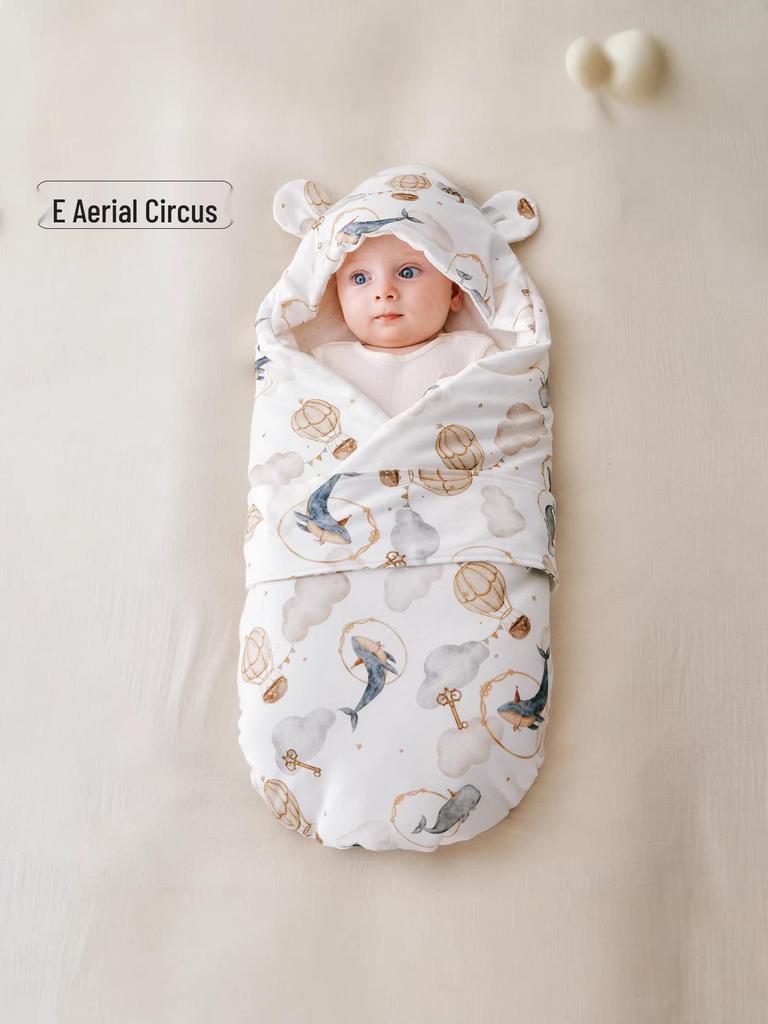 Class A Detachable Newborn Swaddle Blanket: Thick Anti-Startle Autumn/Winter Receiving Blanket for Delivery Room