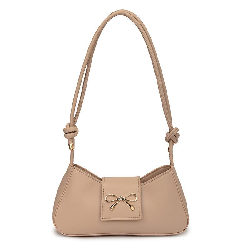 

2025 ранняя весна новая текстурированная женская сумка ретро сумка с бантом простая сумка на плечо с узлом сумка под мышкой хаки