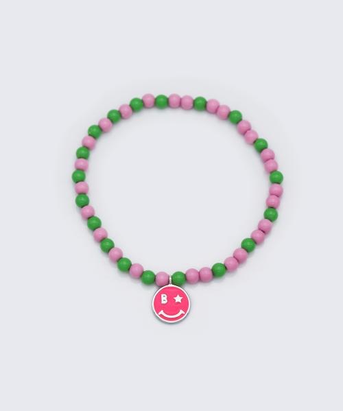 Bonbeau Coloring Smile Charm Acrylic Ball Bracelet