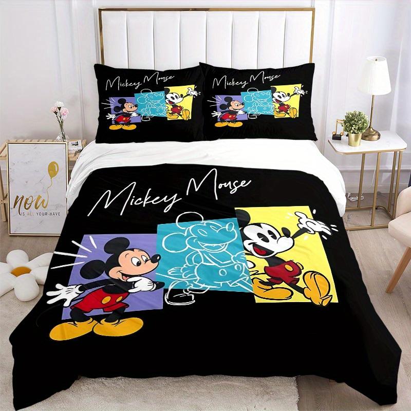 3pcs Mickey Mouse 1 Cover+2 Pillowcases, Pillow Inserts Not Included, Machine Washable, All-Season Use, Teen and Adult Rooms116