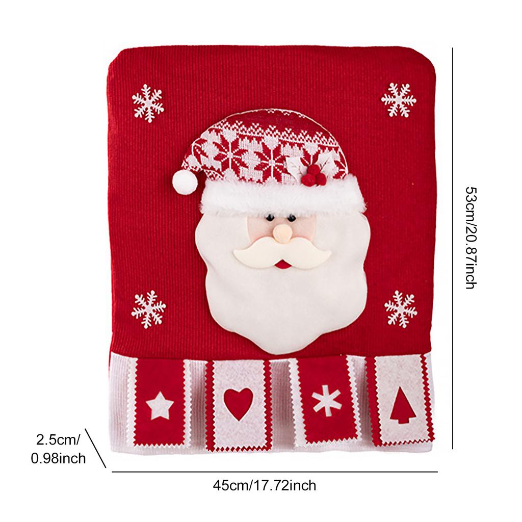 Chair Back Cover Xmas Dining Chair Cover Dinner Chair Seat Cover for Christmas Holiday Festival Decor