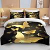 10 Sizes Gold Butterfly Bedding Set Luxury Black Duvet Cover Bedclothes 3d Printed Comforter Bedding Sets For AdultsCute Bed Set