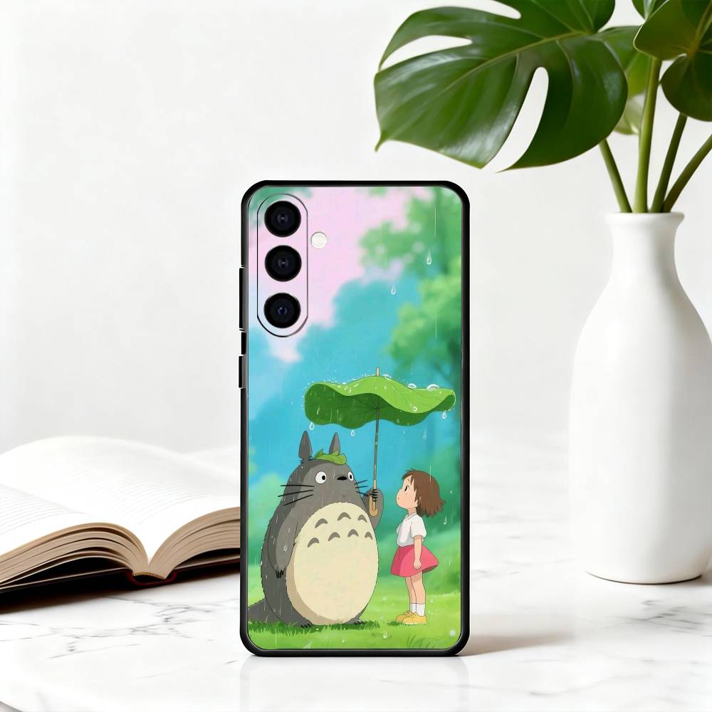 Cute Fat Cat T-Totoro-ct Phone Case For Samsung Galaxy A73,A72,A71,A70,A53,A52,A51,Others Soft Black Cover