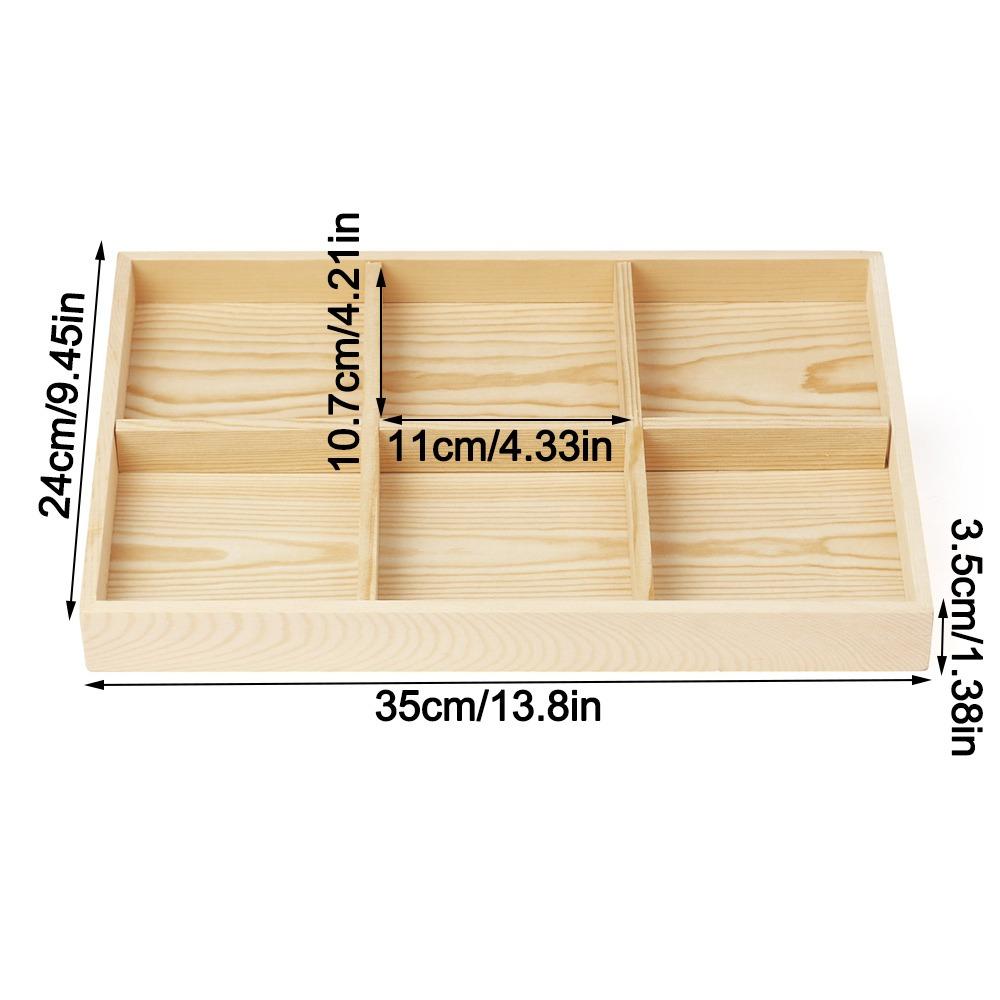 Wooden Jewelry Display Tray Multi-grid Stackable Card Box Jewelry Storage Box
