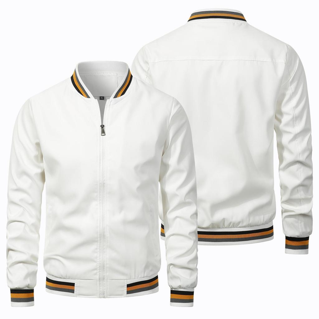Men's Spring 2025 Lightweight Motorcycle Baseball Jacket with Car Logo