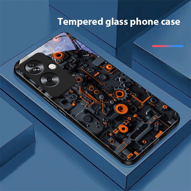 

Схема Серый Для Oppo A79 5G 58 78 74 60 4G Reno 11F Realme GT 6 11 Note 50 10 C55 X2 Закаленное Стекло Черный Чехол для Телефона For Reno 11 Pro 5G