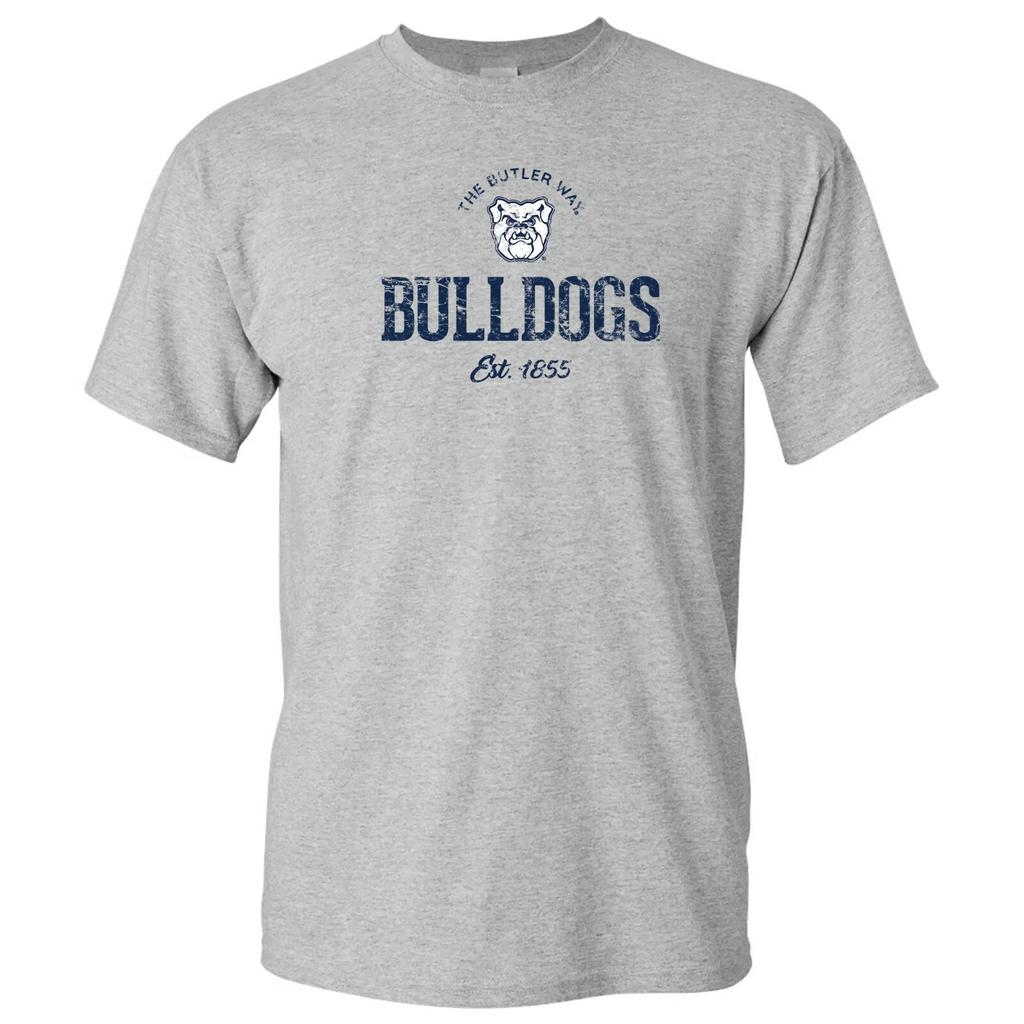 Butler Bulldogs Established Arch Logo Licensed Unisex T-Shirt - Sport Grey