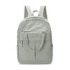 Men Solid Color Backpack Women's Large Capacity Lightweight Backpack Student Travel Bag
