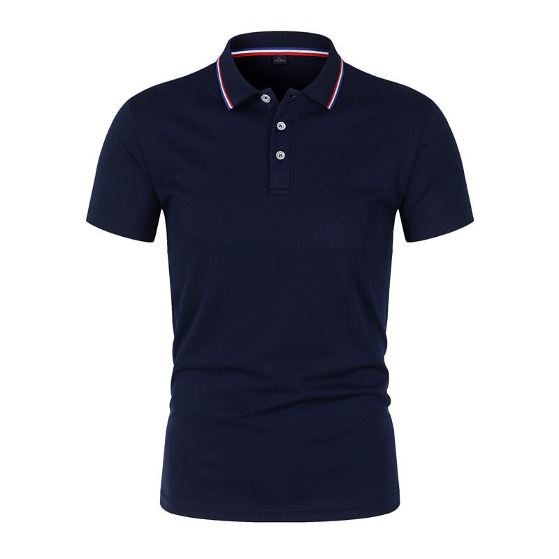 Unisex Anti-Pilling, Colorfast Polo Shirt with Lapel and Short Sleeves, Made from Combed Silk Cotton, Customizable with Logo.