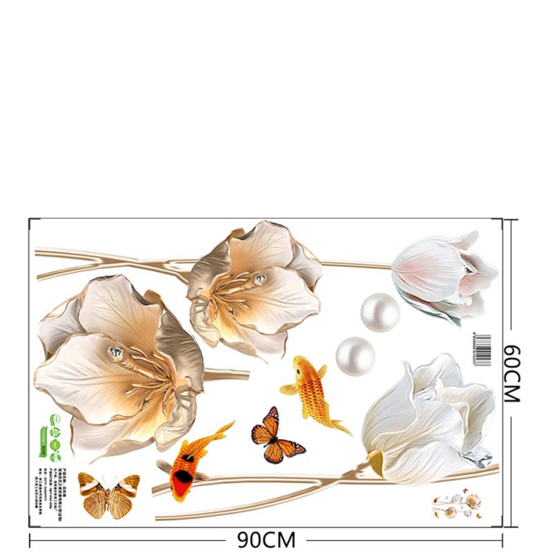Wall  Stickers, Tulip Flower 3d Three-dimensional Bedroom Wallpaper, Creative Self-adhesive