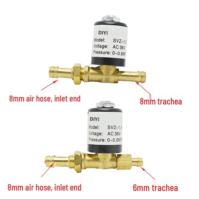 MIG/MAG & TIG Welder Solenoid: 220V, 12V Electromagnetic Gas Valve, 24V Electric Valve, 36V Argon Valve with Retaining Clip, 1.5