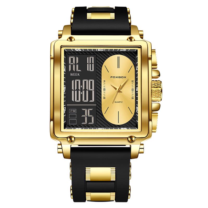 Unisex Kreative Große Zifferblatt Dual-Display Business Casual Uhr