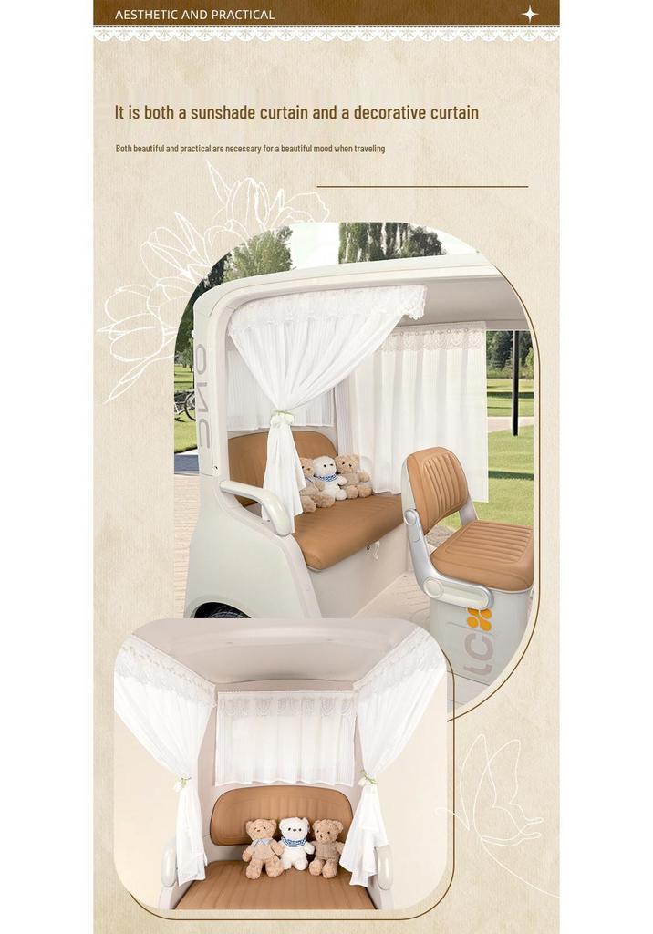 Aimeida Golden Crown PL8 Electric Tricycle Sunshade Curtains: Decorative Sun Protection & Mod Accessories