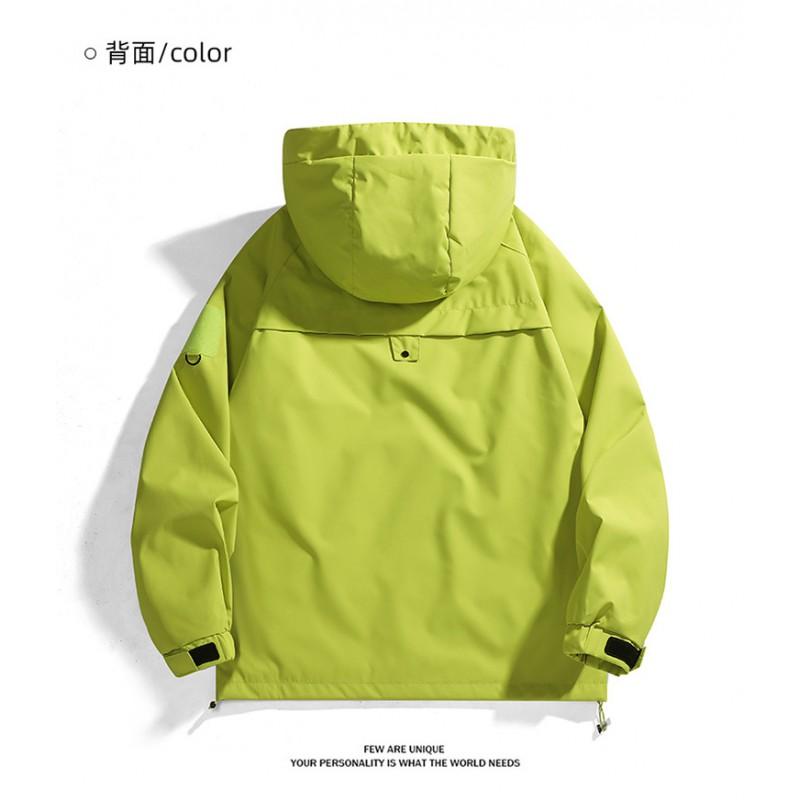 Men Women Lightweight Windproof Rain Jacket Hooded Outdoor Trail Running Hiking Fall Casual Workwear