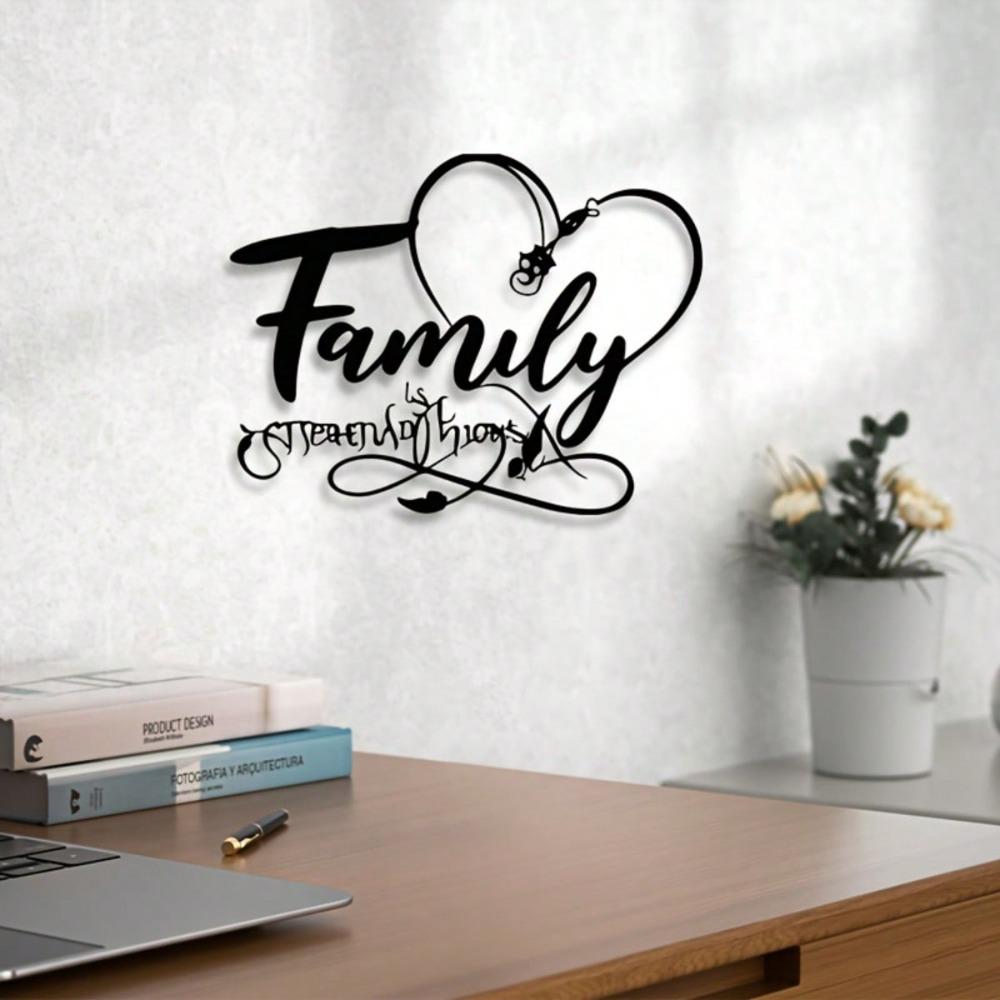 Vintage Heart Wall Art Metal Family Love Sculpture Powder Coated Iron Home Decor Gift for Thanksgiving