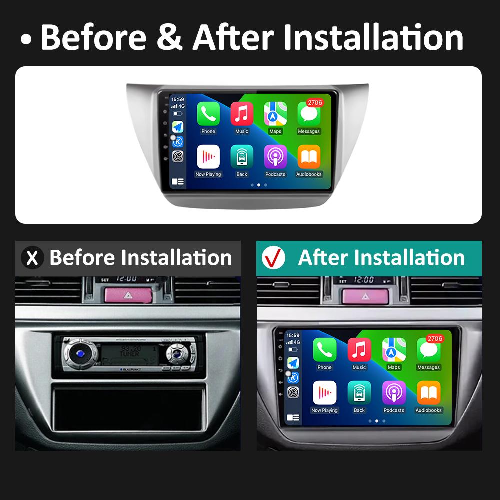 For Mitsubishi Lancer 9 CS 2000 2001 2002 2003 - 2010 Bluetooth DSP Stereo Car Multimedia Video Radio Player Smert System WIFI