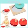 Hoshi Baby Holz Montessori Spiegel Peekaboo Knöpfe Puzzle, Kleinkind 3 Monate+ Bauchzeit Spielzeug