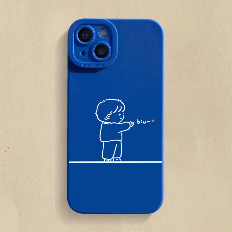 

Милый Парный Узор Силиконовый Чехол Для Телефона Для iPhone 11 12 13 14 15 16 17 Pro Max 17 Air 16E XS X XR 7 8 Plus Мягкая Крышка iPhone Air