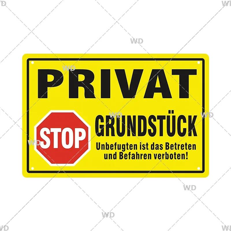 Mfoever Tin Sign Vintage Assorted Traffic Warning No Parking Tin Sign Set Retro European Bicycle Dog Fire Prohibition Metal Wall Art Rustic Saf