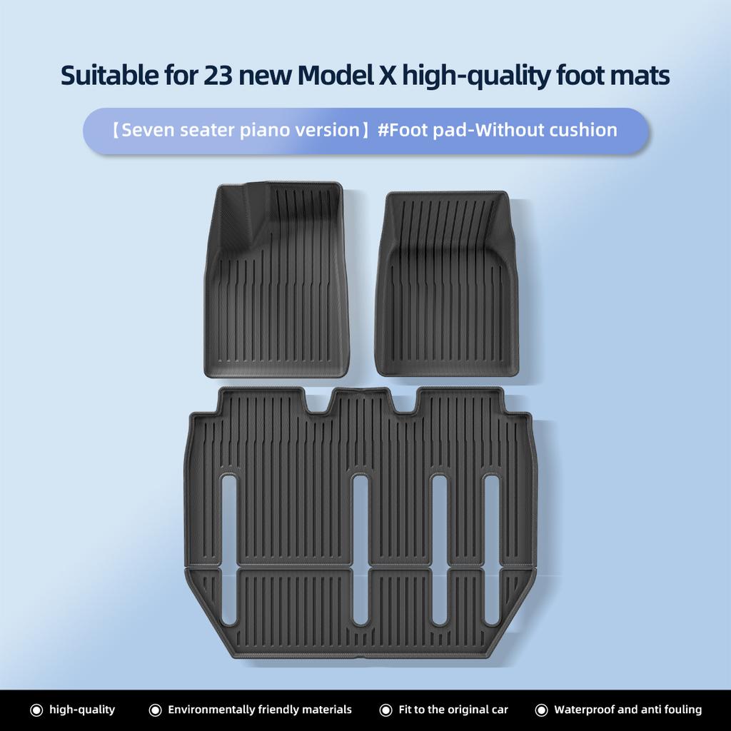for Tesla Model X 2025 2025 TPE 3D Car Floor Mats Cargo Liner Trunk Pad Waterproof Protective Left Rudder
