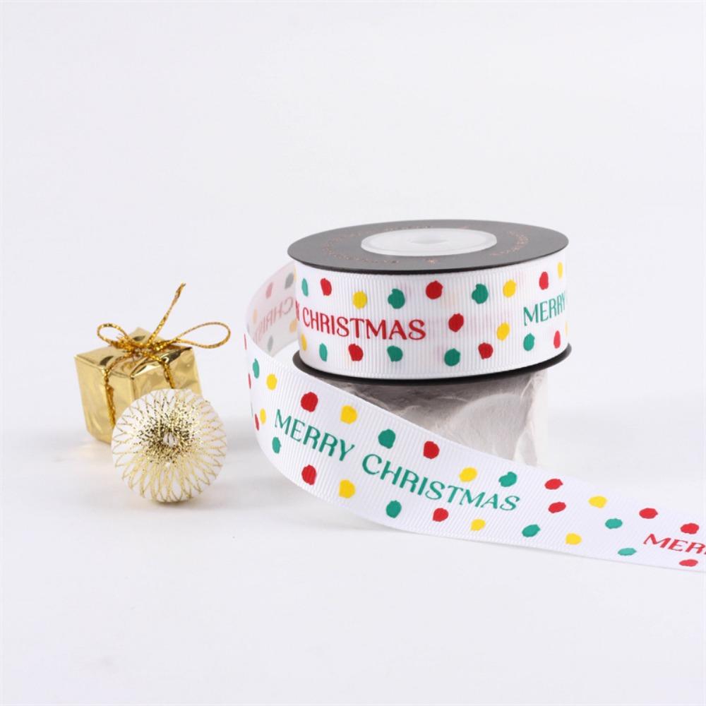 10 Yards/Roll Christmas Series Ribbon Christmas Printed Fabric Craft Ribbon  For Gift Wrapping
