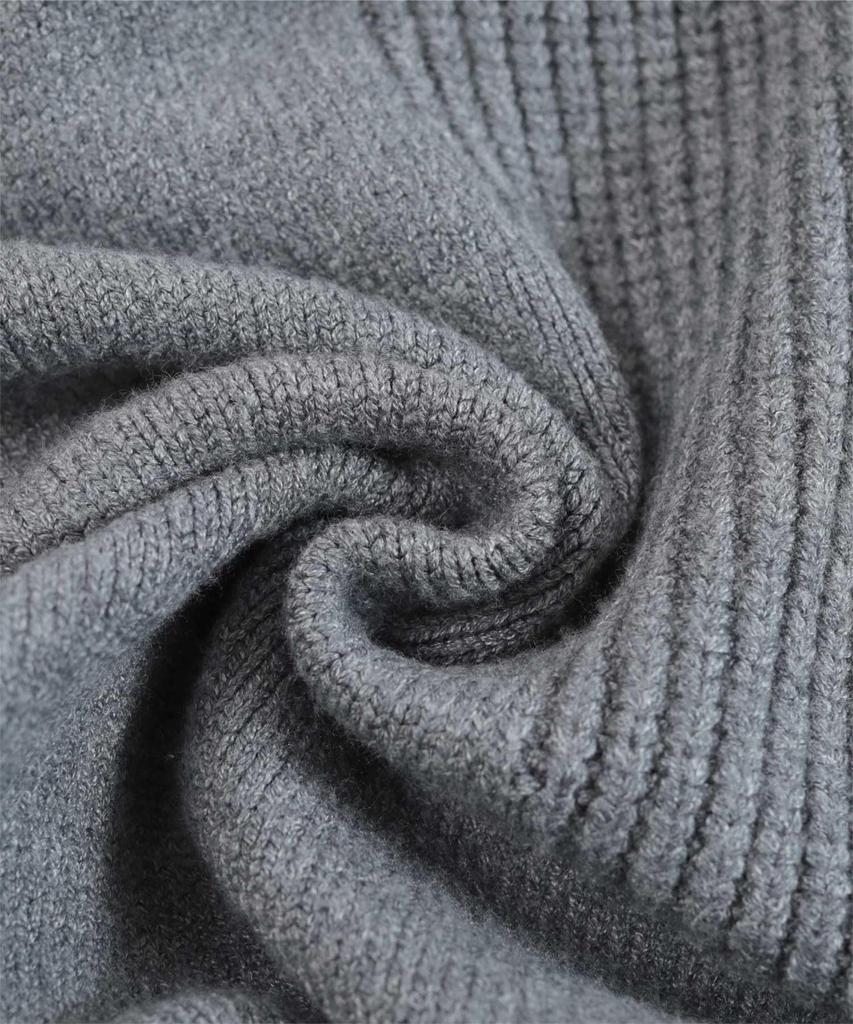 miette Distressed Knit Pullover REXX1080 Free Size Black Half-Zip Women's