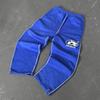 Men's Y2K Letter Embroidered Fleece-Lined Sweatpants