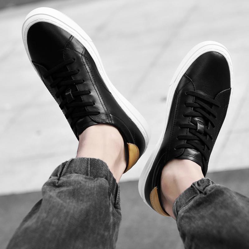 Mens Shoes Luxury Genuine Leather High-quality Tenis Casual White Sneakers For Men Comfortable Handmade Trend Outdoor Shoes Man