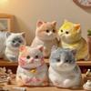 With Flocking Surface Stress Relief Toy Cute Cat Pinching Toy Cat Soft Squeeze Toys Birthday Gift