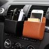 Multi-functional Car Storage Box-Leather Hanging Pocket For Vent, Glasses,Fits Phone, Cigarettes, & Cards Car Accessories H6A9