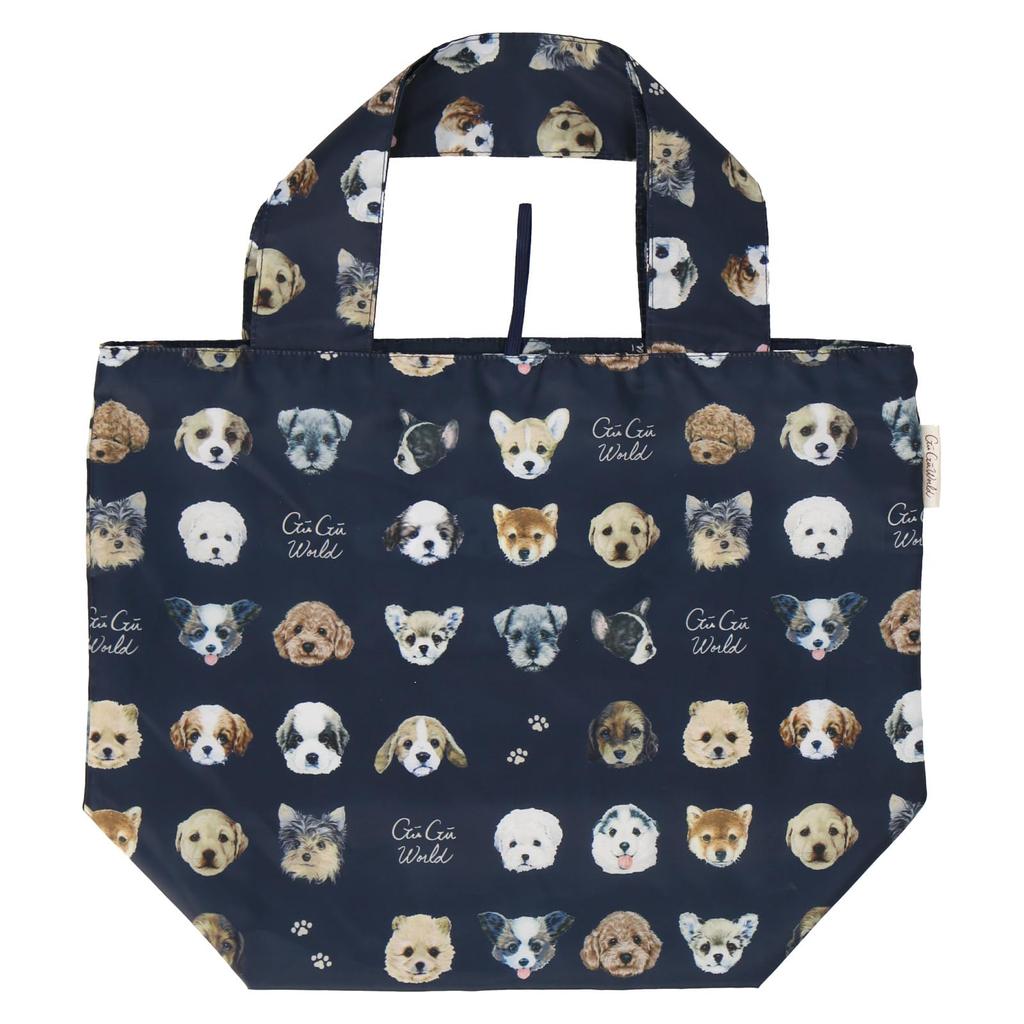 Folding Bag 36501504 Eco Bag for Cats 36501504B Navy 41cm wide x 32cm long x 17cm deep Handle width 5cm Length 30cm [GooGoo World] Women, Dogs, [B]