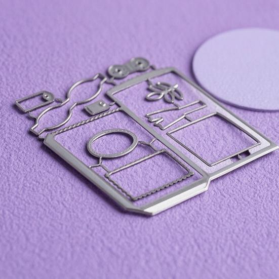 Scrapbooking Die Cuts, Envelope Frame Metal Cutting Stencil, Carbon Steel Embossing Template for Card Making, Paper Craft, DIY Album Decor