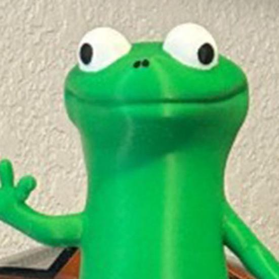 Funny Meme Lizard Figurine 3D Printed Lizard Ornament Standing Cartoon Lizard Sculpture for Home Office Desk Decoration