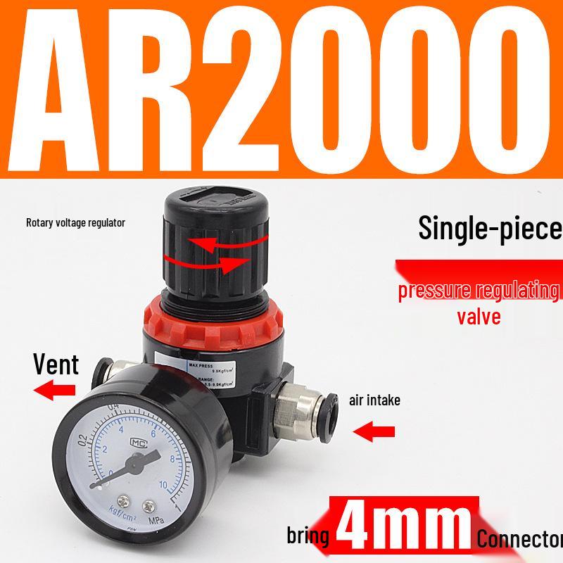 Drei-Einheiten-Luftkompressor: AR Druckregler, AFC2000 Öl-Wasser-Abscheider, AFR Filter