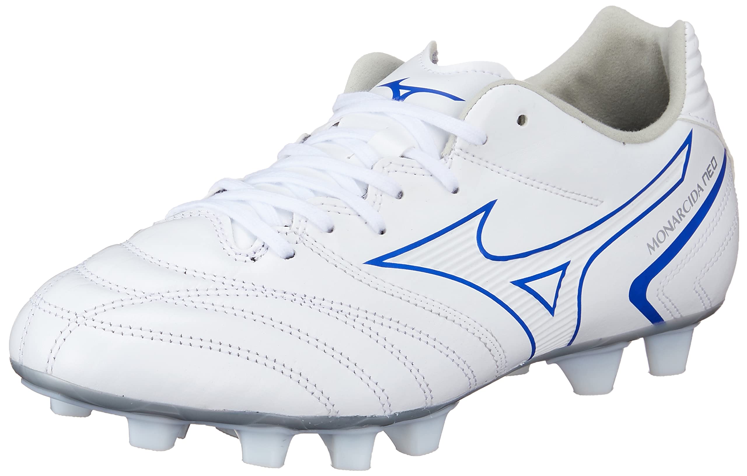 Mizuno Monarcida NEO 2 SW KL Soccer Size 4E Cleats, White/Blue, 25.0 cm,
