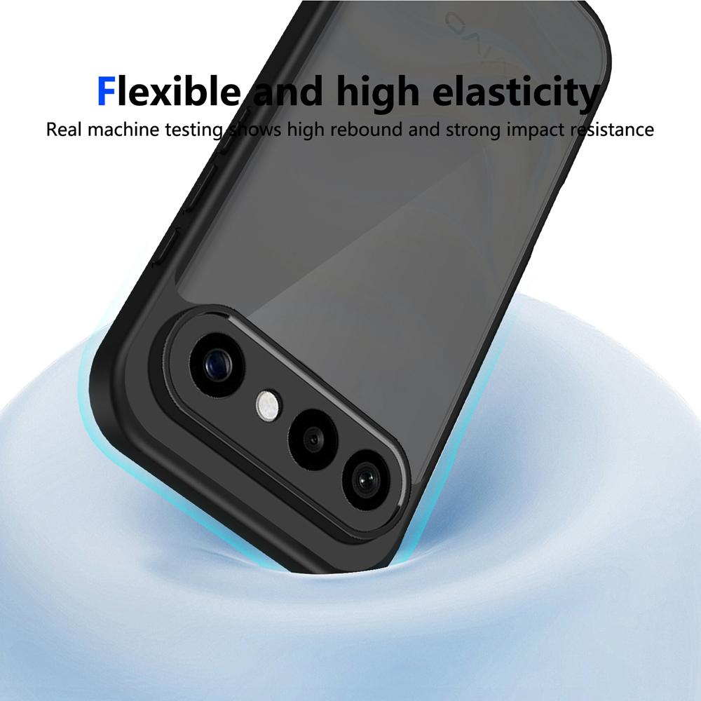 KEYSION Matte Translucent Black Phone Case for VIVO X300 FE Soft Silicone+PC Anti-slip Shockproof Back Cover for VIVO X300 FE 5G